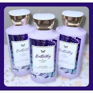 Bath & Body Works Butterfly 10 oz Shower Gel Body Wash with Aloe B5 x3